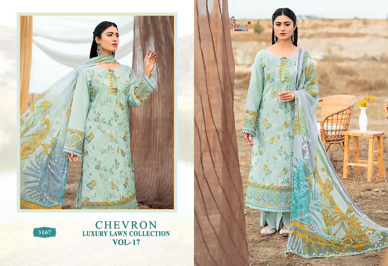 Chevron Luxury Lawn Collection Vol 17 Pakistani Suits Catalog
